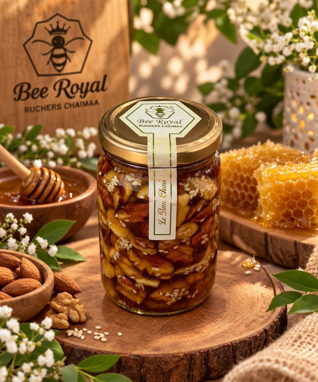 مكسرات بالعسل الحر